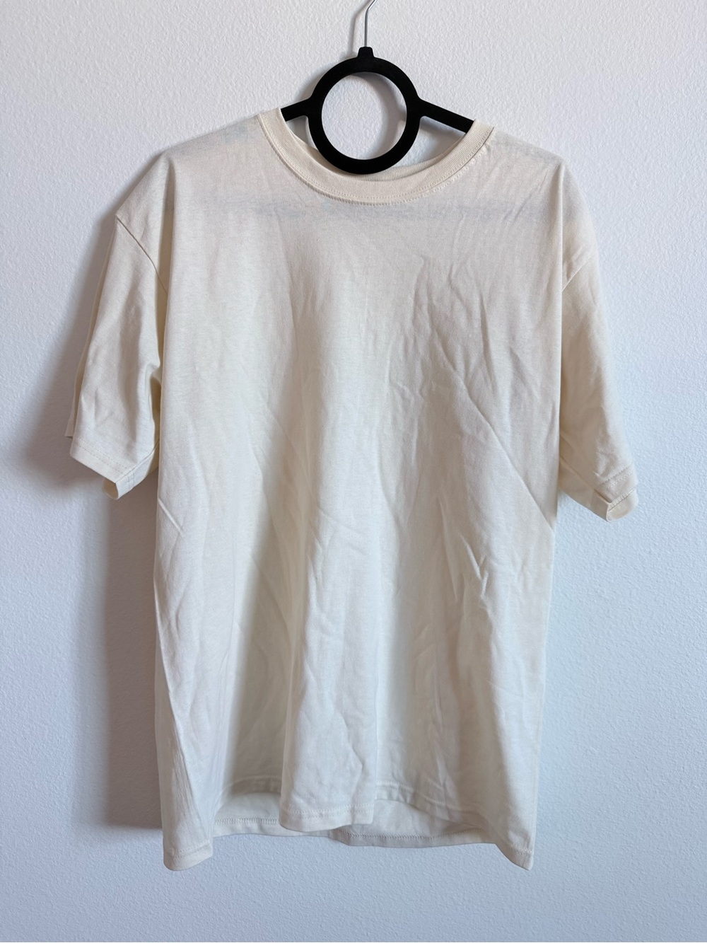 Men’s Short Sleeve Crew Neck T-Shirt in Cream